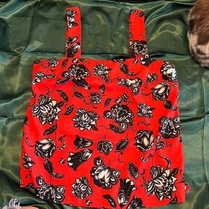 Red Floral Vince Camuto tank